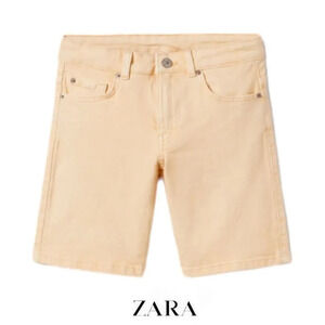 ZARA Kids Tangerine Orange Straight Shorts NWT Size 7 12